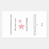 Rode kustgezicht toner cosmetica verpakking sticke rechthoekige sticker (Voorkant)