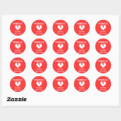 Rode Kwetsbaar Handle Met Zorg Verzendstickers Ronde Sticker (Vel)