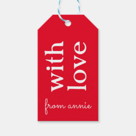 Rode Labels met aangepaste cadeaus Cadeaulabel