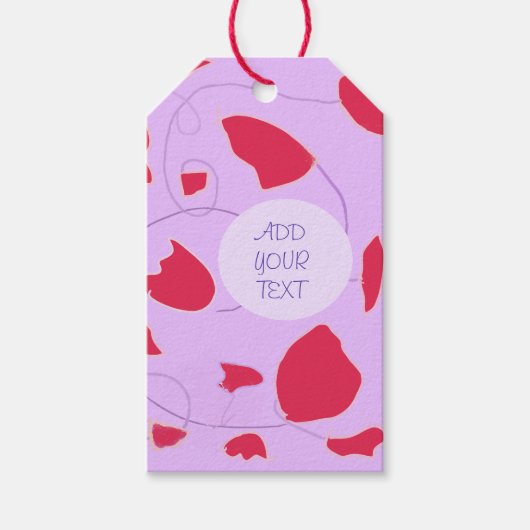 Rode Labels met blote cadeaus Cadeaulabel (Voorkant)