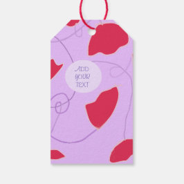 Rode Labels met blote cadeaus Cadeaulabel