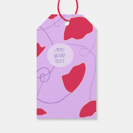 Rode Labels met blote cadeaus Cadeaulabel (Achterkant)