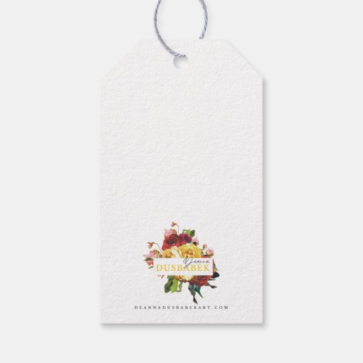 Rode Labels met blote cadeaus Cadeaulabel (Achterkant)