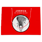 Rode Lacrosse grote geschenkzak Groot Cadeauzakje (Voorkant)