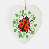 Rode ladybug keramisch ornament (Rechts)