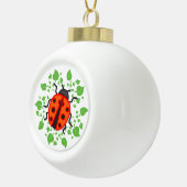Rode ladybug keramische bal ornament (Rechts)