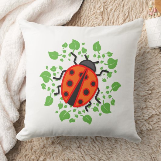 Rode ladybug kussen (Deken)
