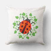 Rode ladybug kussen (Voorkant)