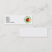 Rode ladybug mini visitekaartje (Voorkant / Achterkant)