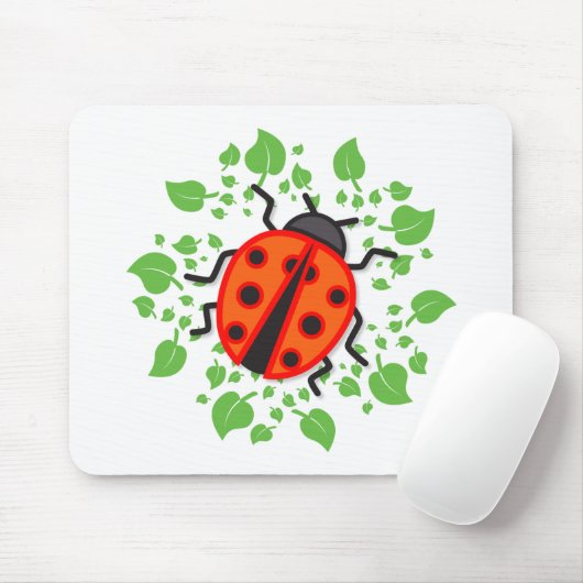 Rode ladybug muismat (Met muis)