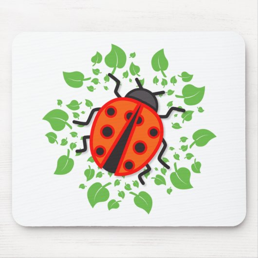Rode ladybug muismat (Voorkant)