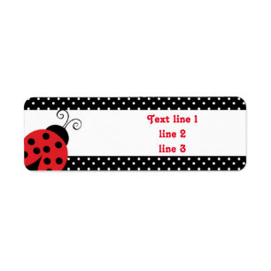 Rode Ladybug Polka Dot Adresetiketten Stickers