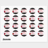 Rode Ladybug polka dot partij gunst stickers (Vel)