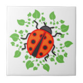 Rode ladybug tegeltje (Voorkant)