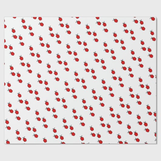 Rode ladybugs cadeaupapier (Vlak)