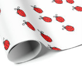 Rode ladybugs cadeaupapier (Rol Hoek)