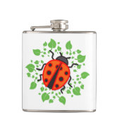 Rode ladybugs heupfles (Voorkant)