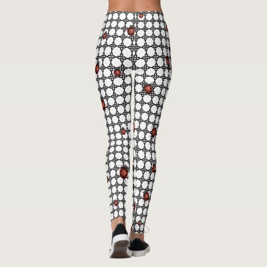 RODE LADYBUGS OP LEGGINGS (Achterkant)