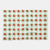 Rode ladybugs patroon theedoek (Horizontaal)