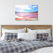 Rode Lagoon in Bolivia canvas print (Insitu (Slaapkamer))