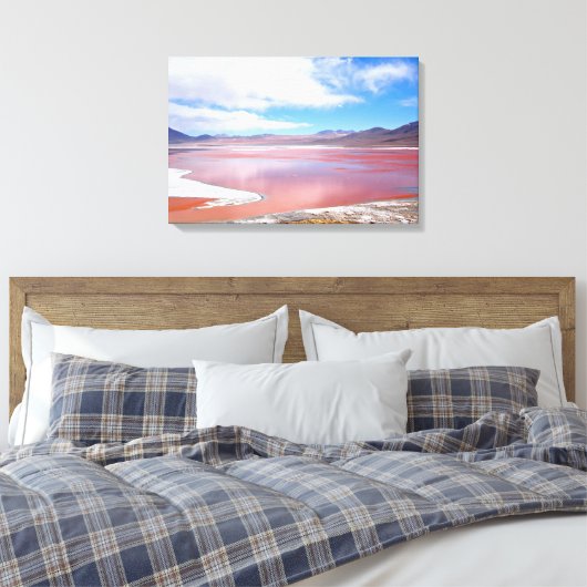 Rode Lagoon in Bolivia canvas print (Insitu (Slaapkamer))