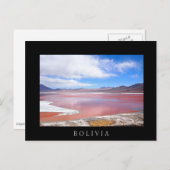 Rode lagune in Bolivia zwart briefkaart (Voorkant / Achterkant)
