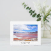 Rode lagune, Laguna Colorada Bolivia wit briefkaar Briefkaart (Staand voorkant)