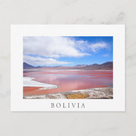 Rode lagune, Laguna Colorada Bolivia wit briefkaar Briefkaart