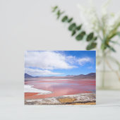 Rode lagune, Laguna Colorada in het briefkaart van (Staand voorkant)