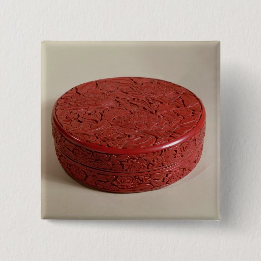 Rode lakdoos met pinda's, 1426-27 vierkante button 5,1 cm (Voorkant)