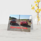 Rode Lamborghini-wenskaart - aanmoediging Kaart (Gele Bloem)