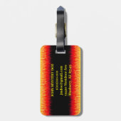 Rode lammeren bagagelabel (Achterkant verticaal)