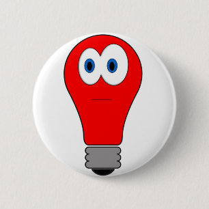 Rode lamp ronde button 5,7 cm