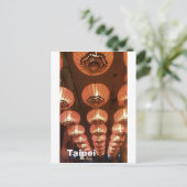 Rode lampions Taipei, Taiwan Briefkaart (Staand voorkant)