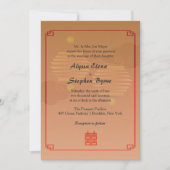 Rode lampions Traditionele Chinese bruiloft nodigt Kaart (Voorkant)