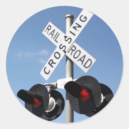 Rode lampjes ronde sticker (Voorkant)