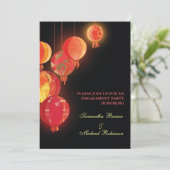 Rode lampjes: Verloving Uitnodigingen (Staand voorkant)