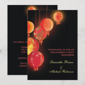 Rode lampjes: Verloving Uitnodigingen (Voorkant / Achterkant)