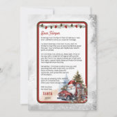 Rode Landelijke Brief van de Kerstman aan Kind in Kaart (Voorkant)