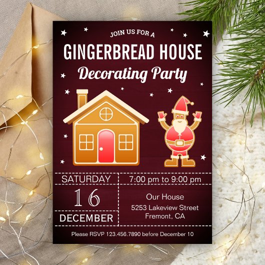 Rode landelijke decoratiefeest voor een huis van g kaart