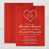 Rode Landkreis Bridal Shower-uitnodigingen Kaart (Voorkant / Achterkant)
