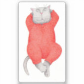 RODE LANGE JOHNNY KAT 2"X2" Vinyl Sticker (Voorkant)