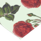 Rode Lange Stampatroon Roos Mint Groene Achtergron Tafelkleed (Gekanteld)