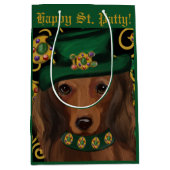 Rode Langharige Dachshond     Medium Cadeauzakje (Voorkant)
