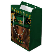 Rode Langharige Dachshond     Medium Cadeauzakje (Achterkant Gekanteld)