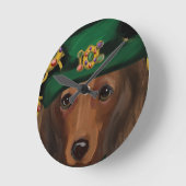 Rode Langharige Dachshond   Ronde Klok (Hoek)