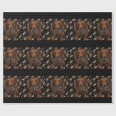Rode langharige Doxies   Cadeaupapier (Vlak)