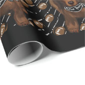 Rode langharige Doxies   Cadeaupapier (Rol Hoek)