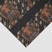 Rode langharige Doxies Tissuepapier (Detail)