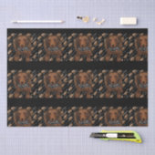 Rode langharige Doxies Tissuepapier (Craft)